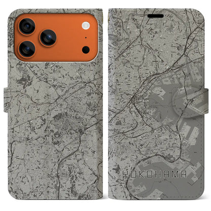 【横浜（神奈川県）】地図柄iPhoneケース（手帳タイプ）