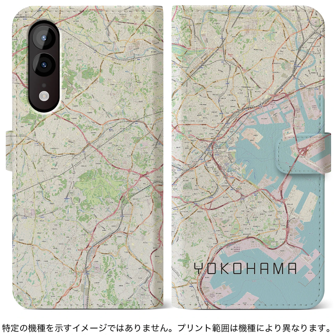 【横浜(神奈川県)】地図柄ケース(手帳タイプ)ナチュラル Google Pixel 6a 用<アウトレット>