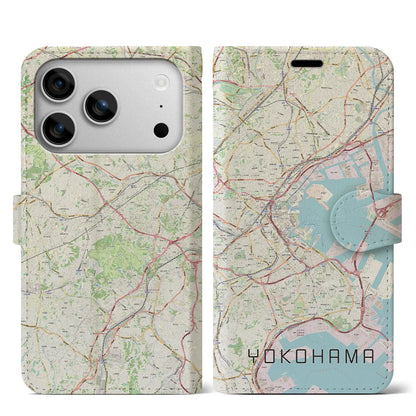 【横浜（神奈川県）】地図柄iPhoneケース（手帳タイプ）