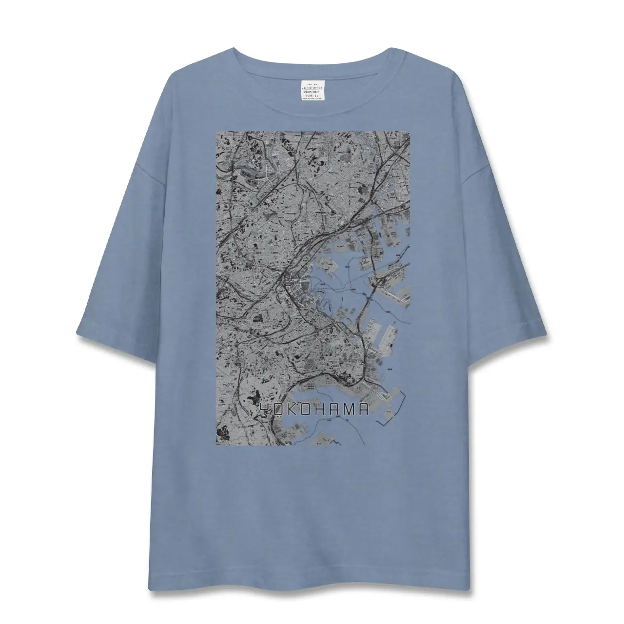 【横浜（神奈川県）】地図柄ビッグシルエットTシャツ