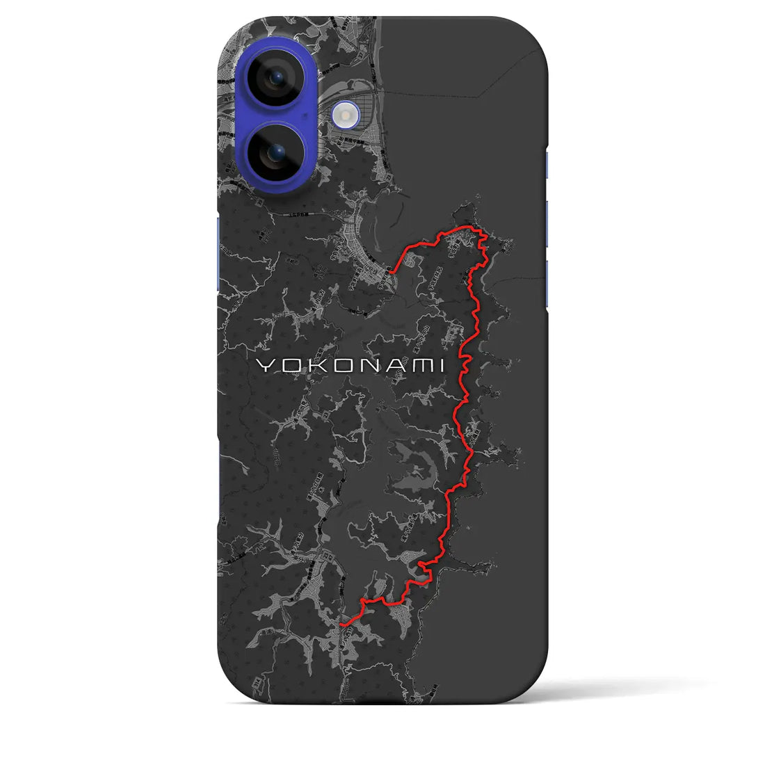 【横浪(高知県)】スカイラインiPhoneケース(バックカバータイプ)チャコール・iPhone 16 Pro Max 用