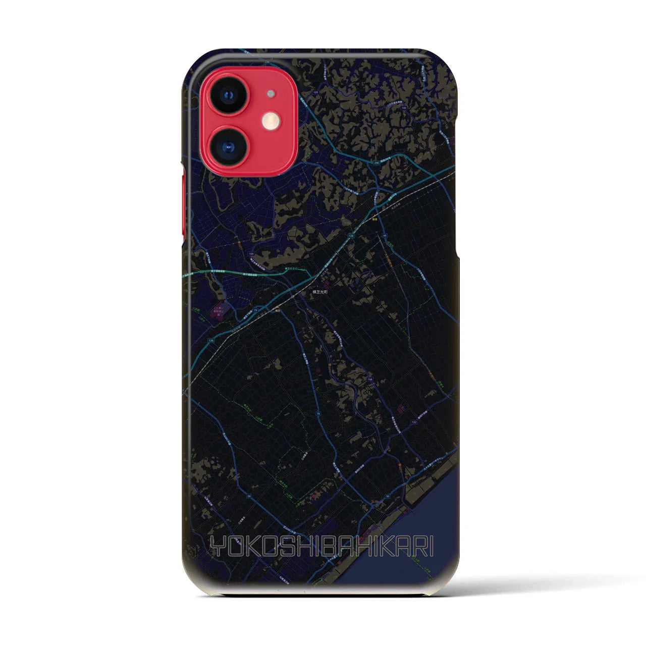 【横芝光（千葉県）】地図柄iPhoneケース（バックカバータイプ）
