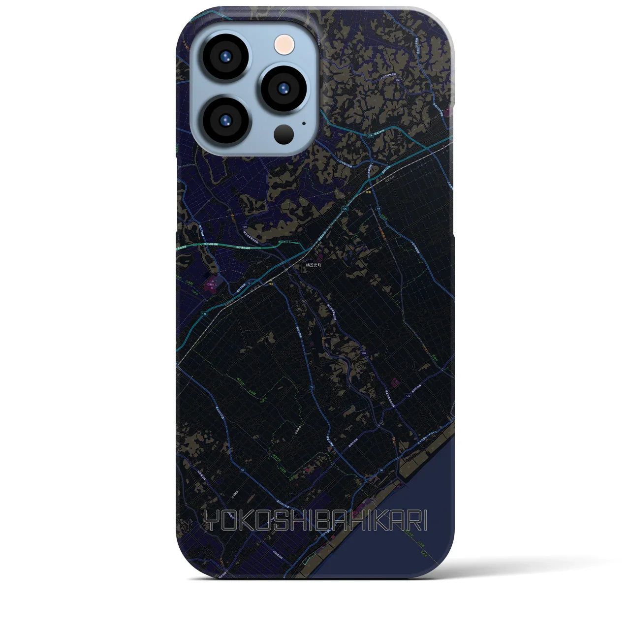 【横芝光（千葉県）】地図柄iPhoneケース（バックカバータイプ）