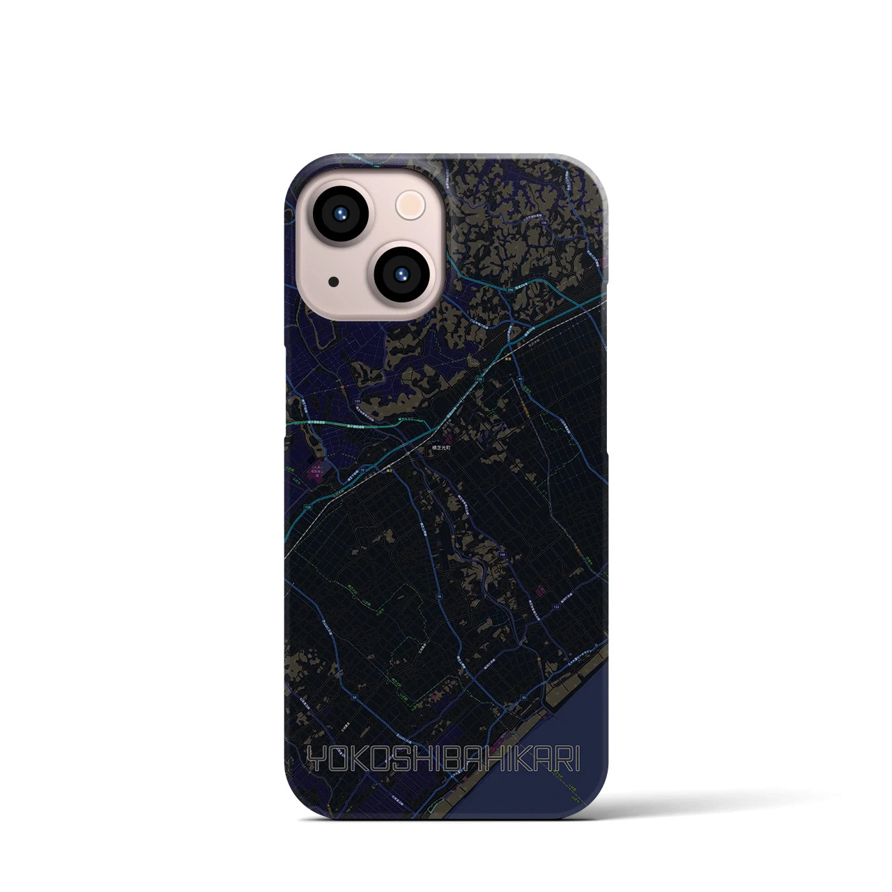 【横芝光（千葉県）】地図柄iPhoneケース（バックカバータイプ）