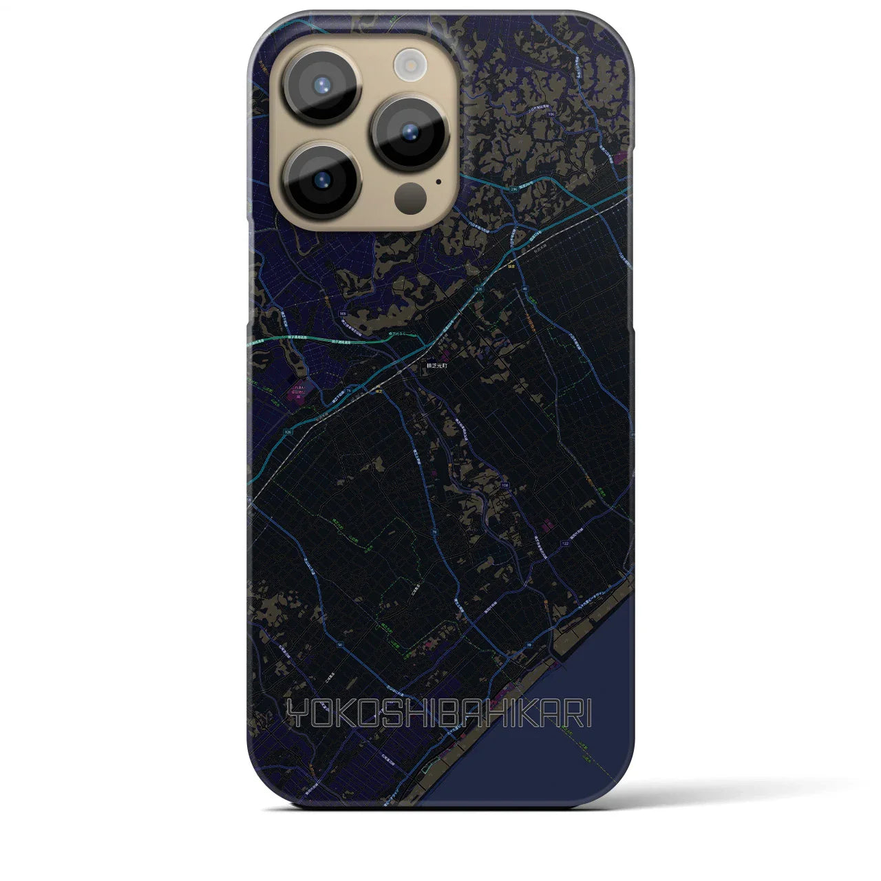 【横芝光（千葉県）】地図柄iPhoneケース（バックカバータイプ）