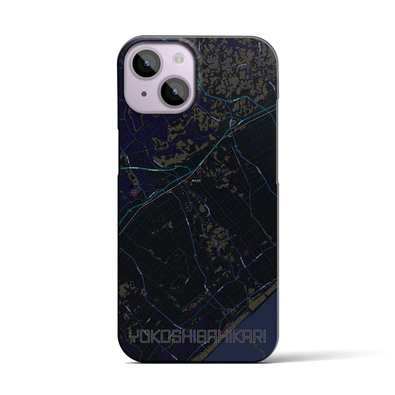 【横芝光（千葉県）】地図柄iPhoneケース（バックカバータイプ）