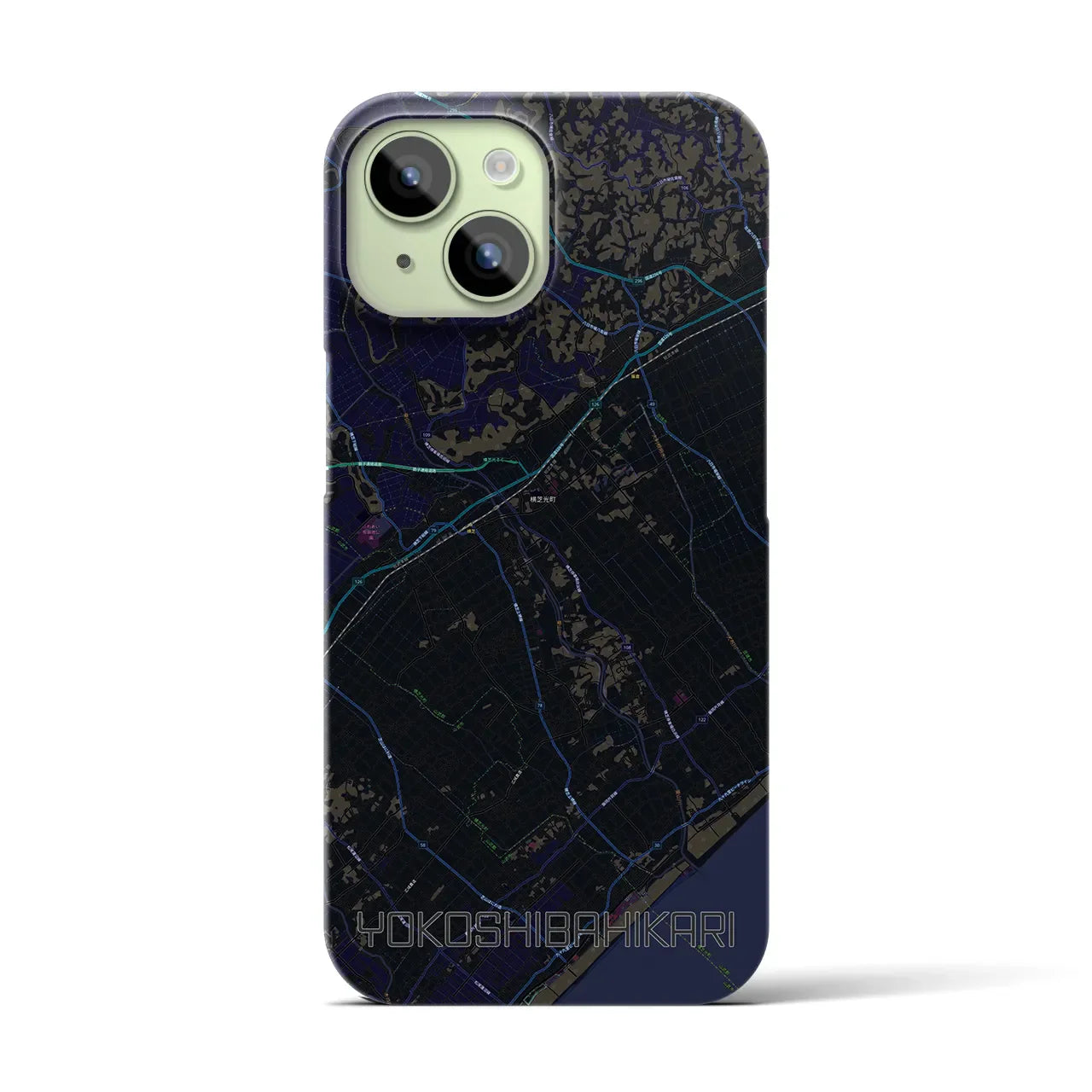 【横芝光（千葉県）】地図柄iPhoneケース（バックカバータイプ）