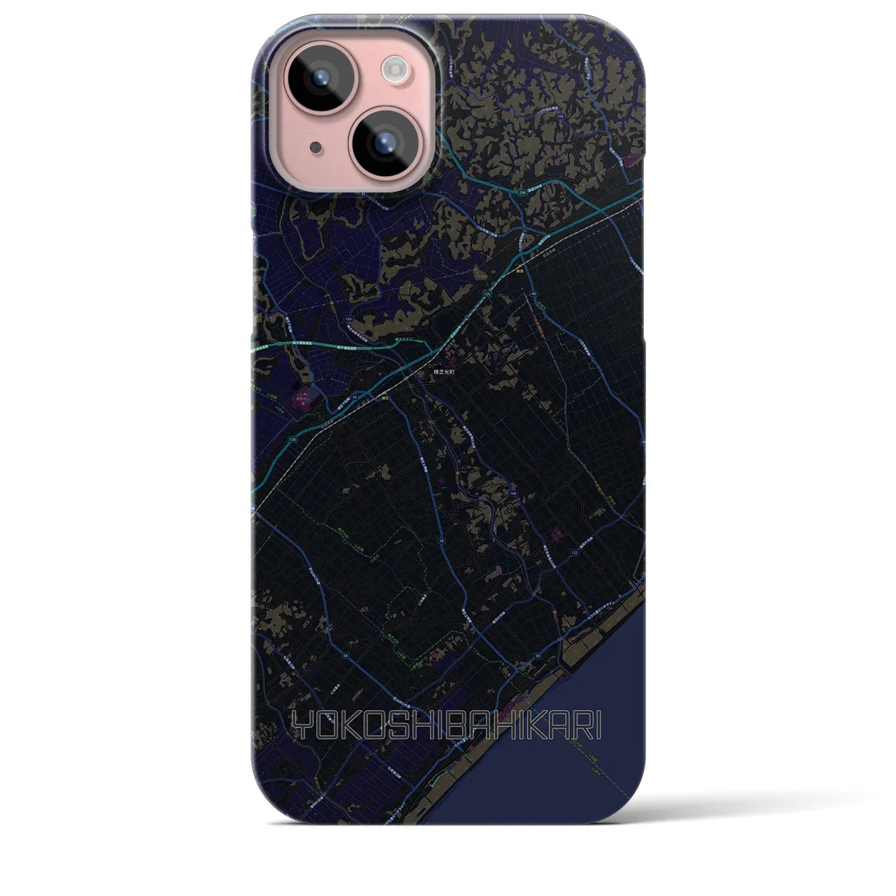【横芝光（千葉県）】地図柄iPhoneケース（バックカバータイプ）