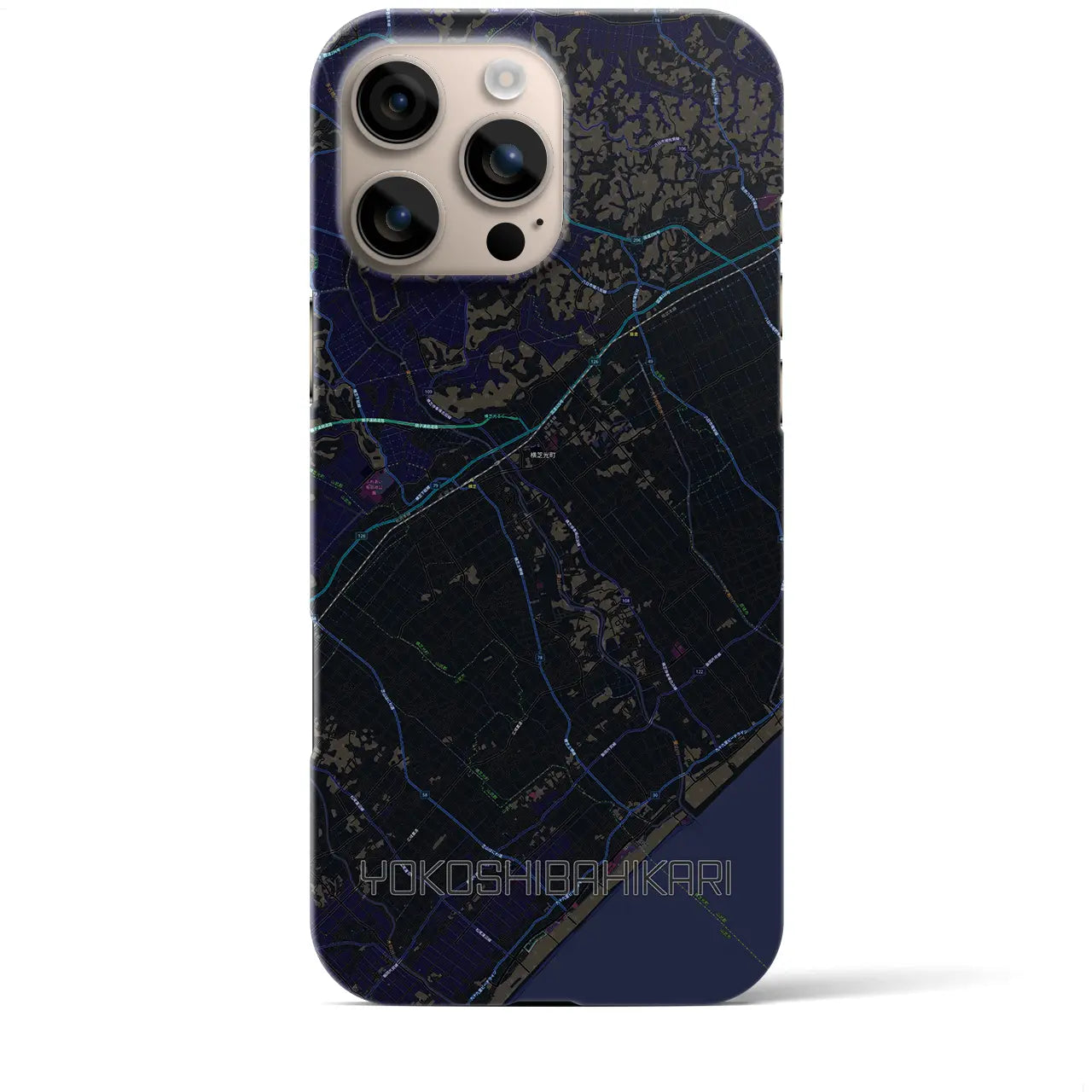 【横芝光（千葉県）】地図柄iPhoneケース（バックカバータイプ）