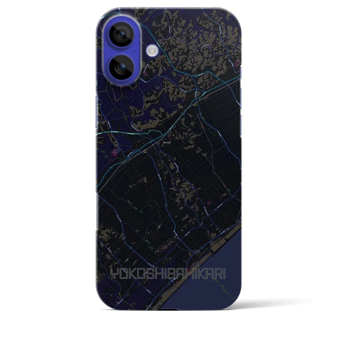 【横芝光（千葉県）】地図柄iPhoneケース（バックカバータイプ）