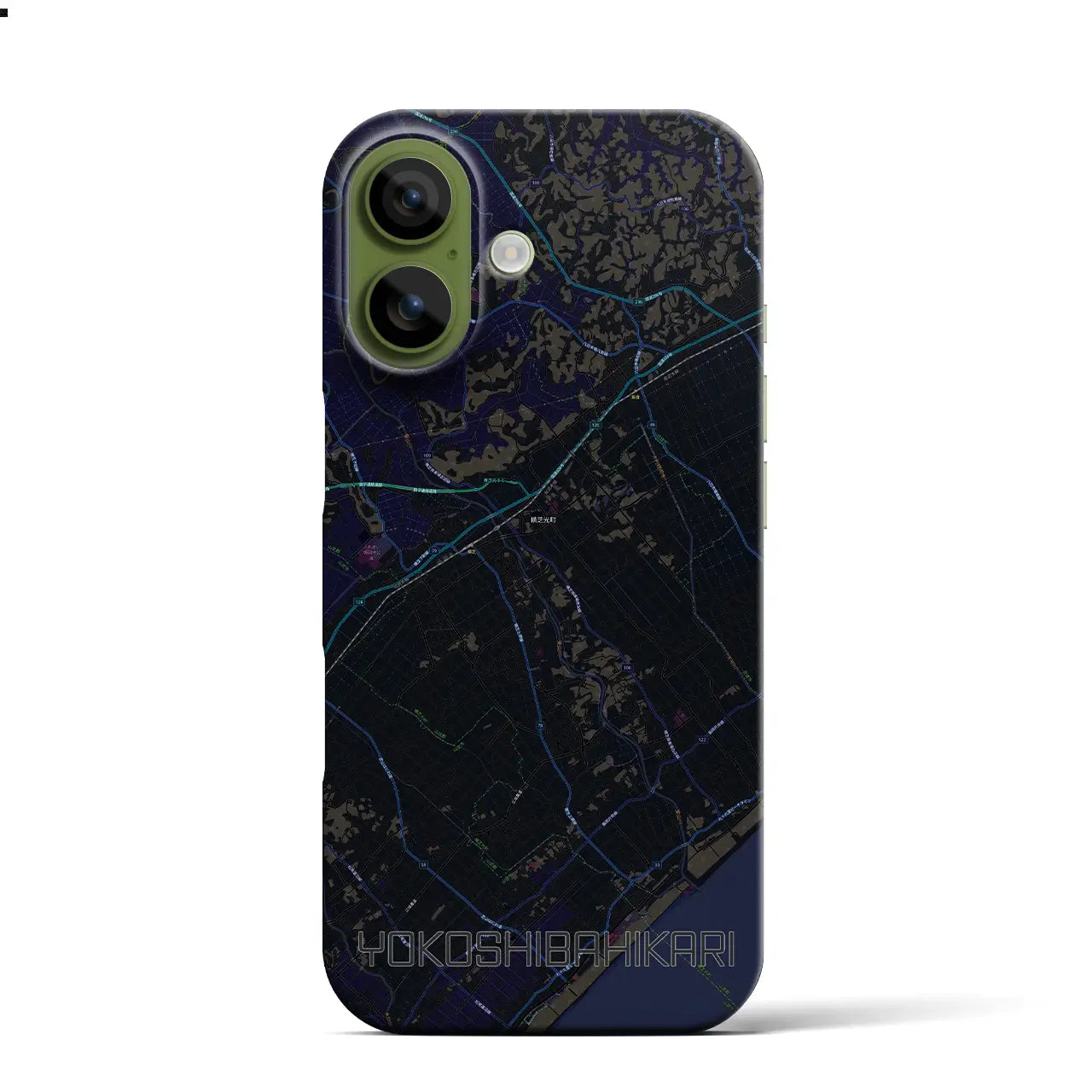 【横芝光（千葉県）】地図柄iPhoneケース（バックカバータイプ）