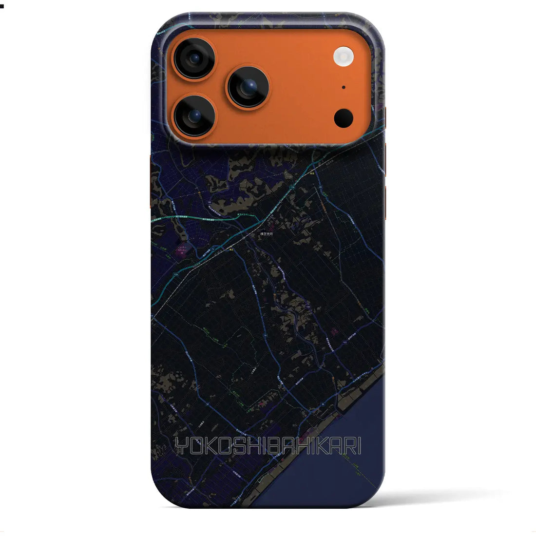 【横芝光（千葉県）】地図柄iPhoneケース（バックカバータイプ）