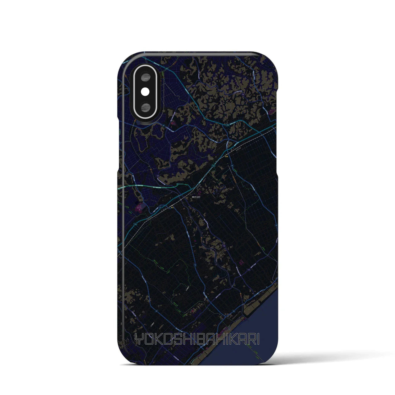 【横芝光（千葉県）】地図柄iPhoneケース（バックカバータイプ）