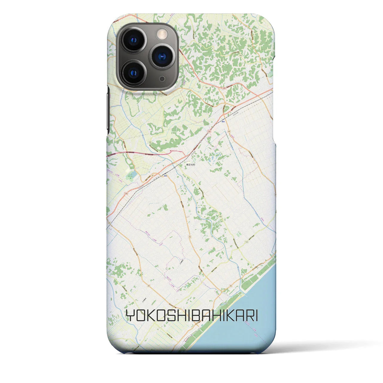 【横芝光（千葉県）】地図柄iPhoneケース（バックカバータイプ）