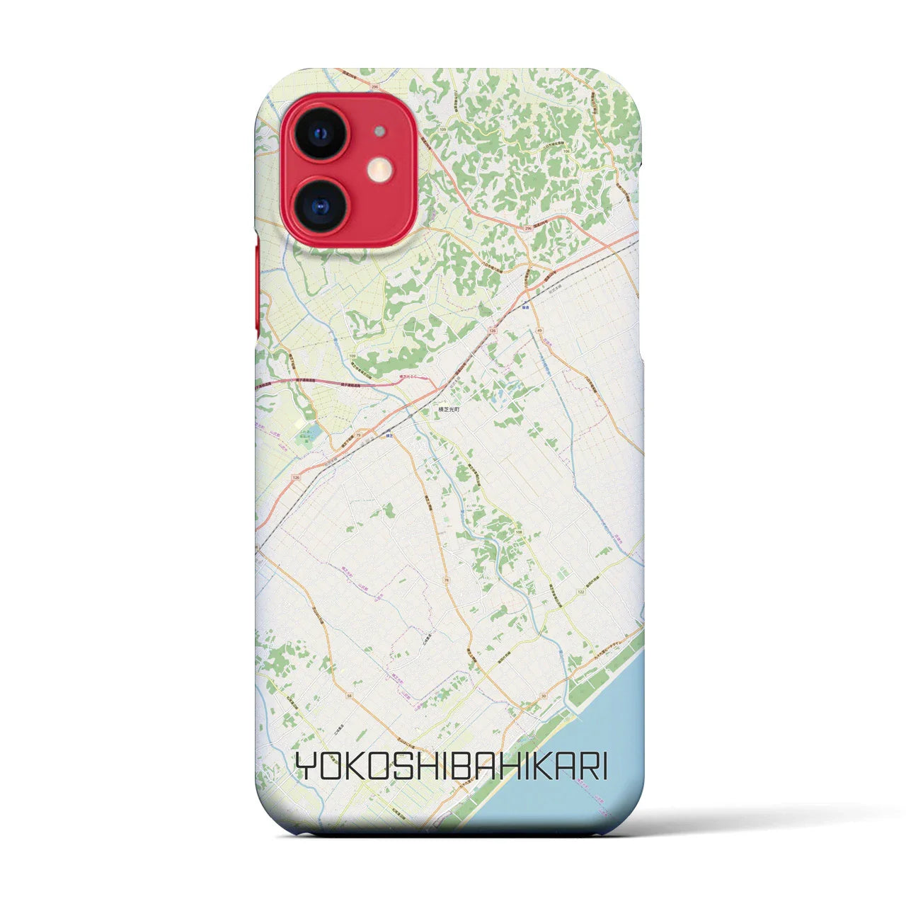 【横芝光（千葉県）】地図柄iPhoneケース（バックカバータイプ）