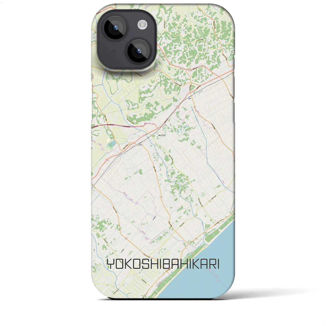 【横芝光（千葉県）】地図柄iPhoneケース（バックカバータイプ）