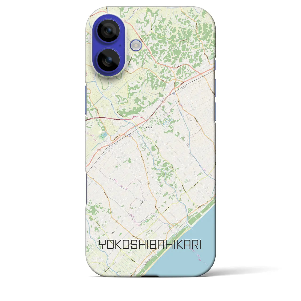 【横芝光（千葉県）】地図柄iPhoneケース（バックカバータイプ）ナチュラル・iPhone 16 Pro Max 用