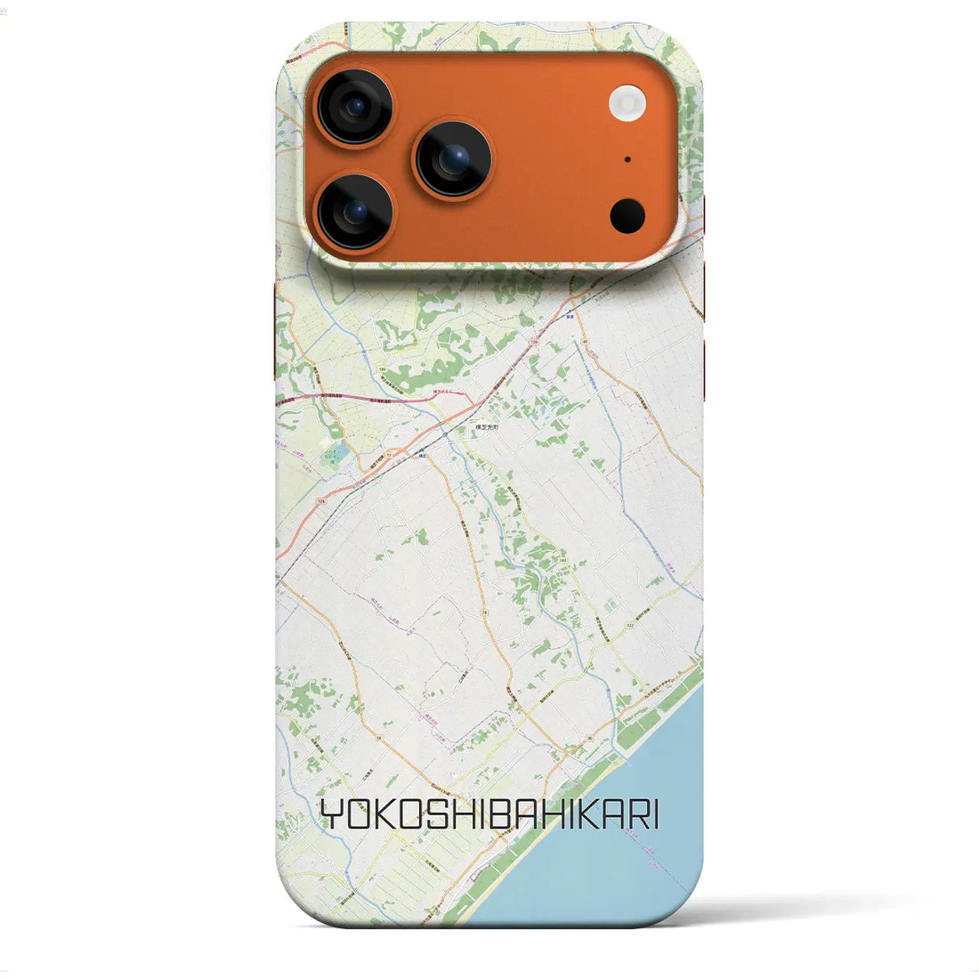 【横芝光（千葉県）】地図柄iPhoneケース（バックカバータイプ）ナチュラル・iPhone 17 Pro Max 用