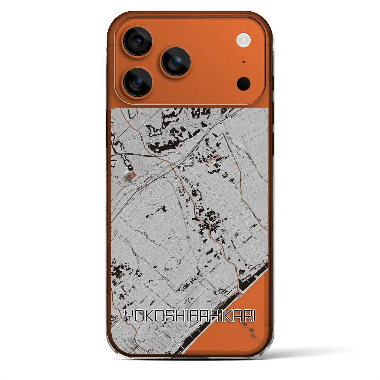 【横芝光（千葉県）】地図柄iPhoneケース（クリアタイプ）