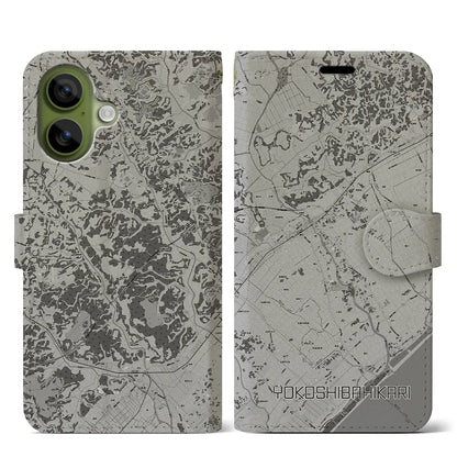 【横芝光（千葉県）】地図柄iPhoneケース（手帳タイプ）