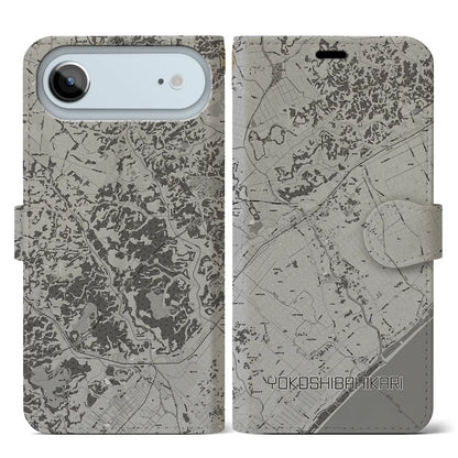 【横芝光（千葉県）】地図柄iPhoneケース（手帳タイプ）