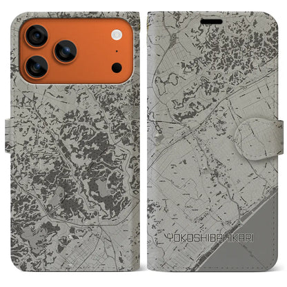 【横芝光（千葉県）】地図柄iPhoneケース（手帳タイプ）