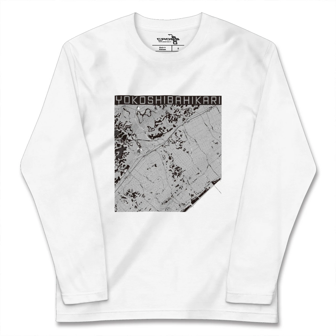 【横芝光(千葉県)】地図柄ロングスリーブTシャツ