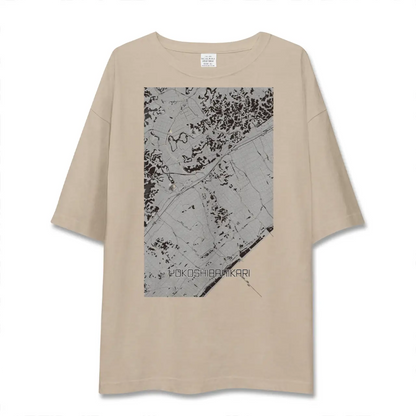 【横芝光（千葉県）】地図柄ビッグシルエットTシャツ