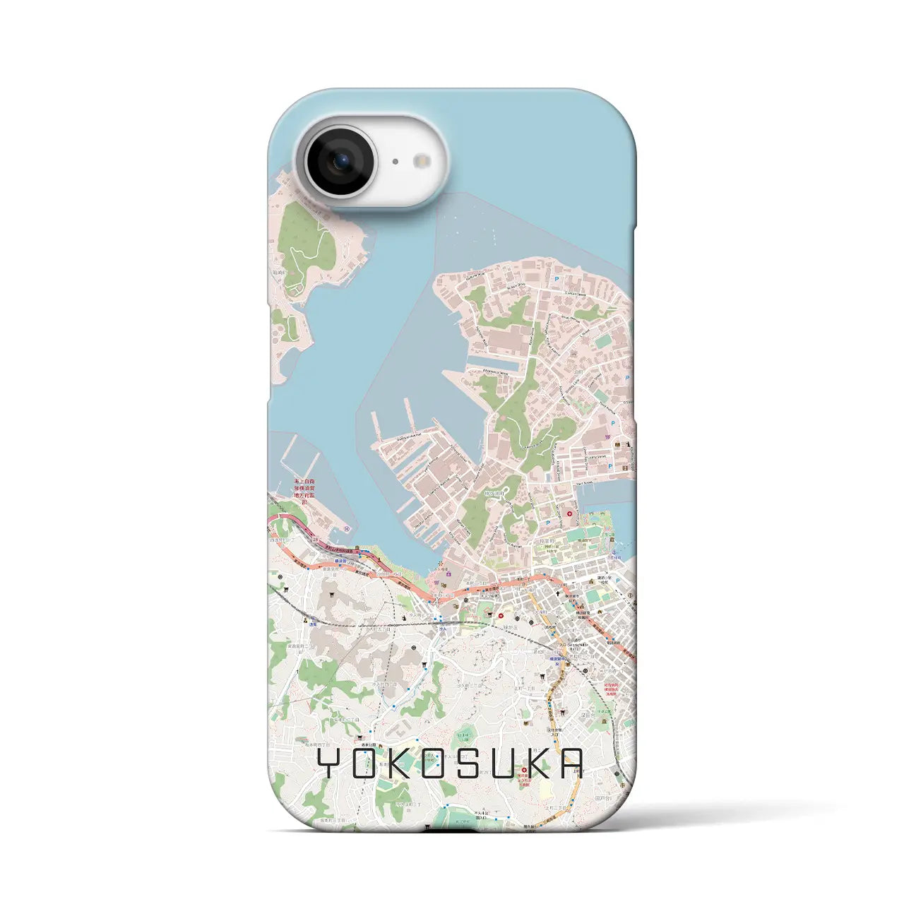 【横須賀（神奈川県）】地図柄iPhoneケース（バックカバータイプ）
