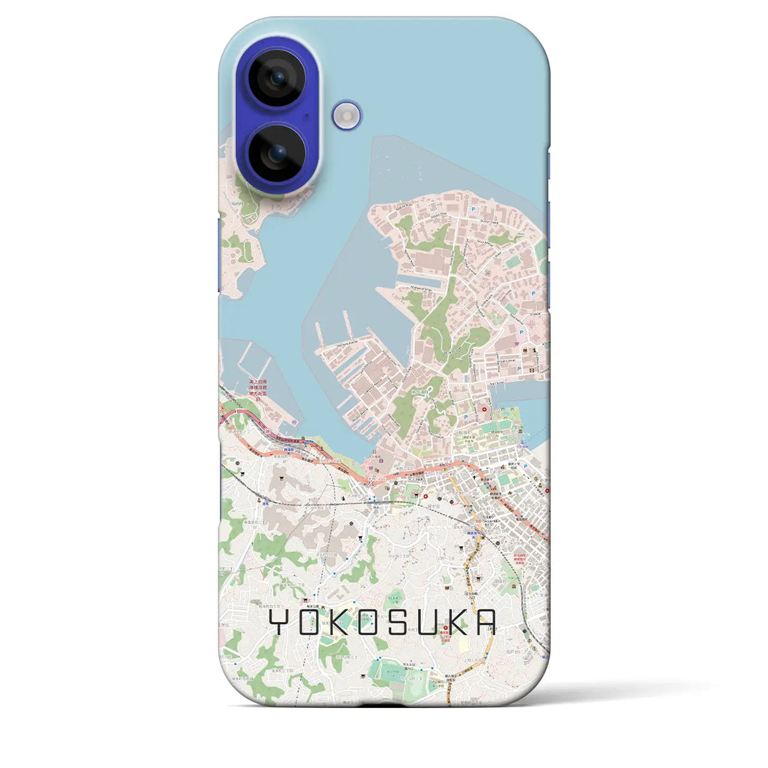 【横須賀(神奈川県)】地図柄iPhoneケース(バックカバータイプ)ナチュラル・iPhone 16 Pro Max 用