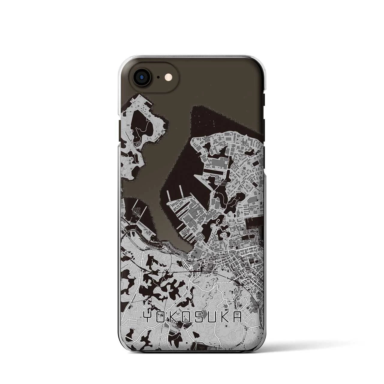 【横須賀（神奈川県）】地図柄iPhoneケース（クリアタイプ）