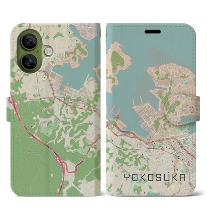 【横須賀（神奈川県）】地図柄iPhoneケース（手帳タイプ）