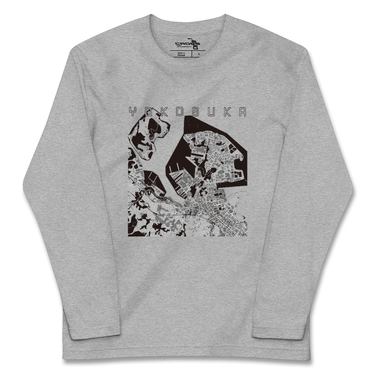 【横須賀（神奈川県）】地図柄ロングスリーブTシャツ