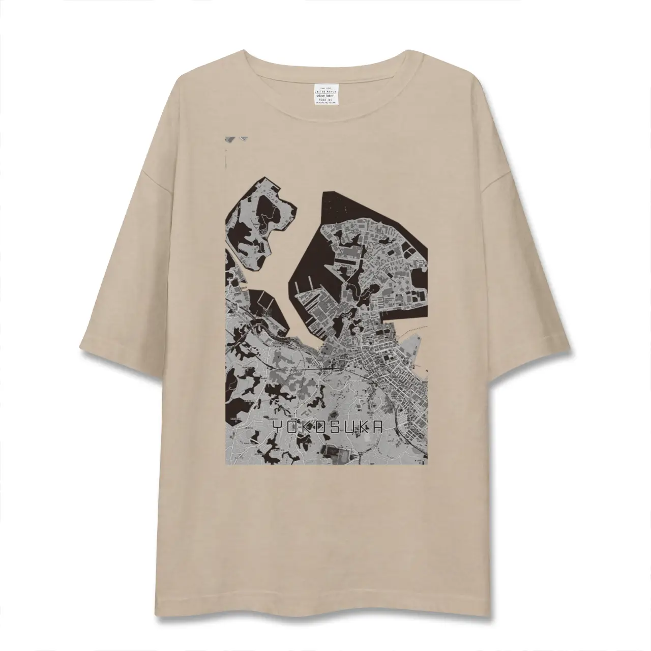【横須賀（神奈川県）】地図柄ビッグシルエットTシャツ