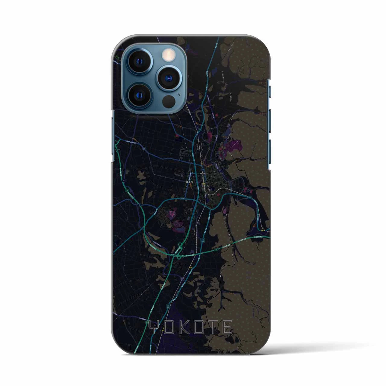 【横手（秋田県）】地図柄iPhoneケース（バックカバータイプ）