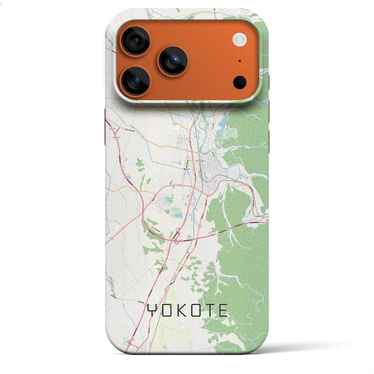 【横手（秋田県）】地図柄iPhoneケース（バックカバータイプ）