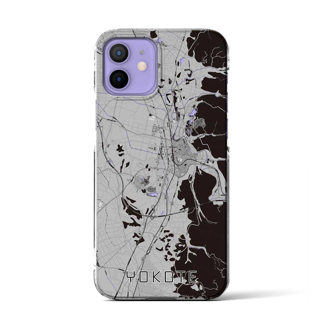 【横手（秋田県）】地図柄iPhoneケース（クリアタイプ）