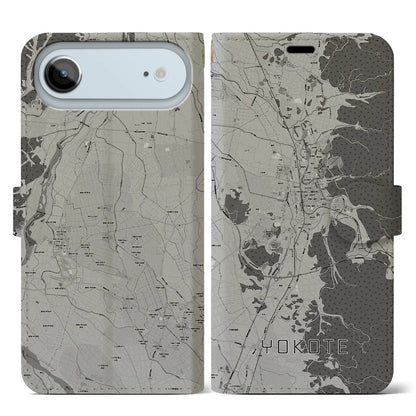 【横手（秋田県）】地図柄iPhoneケース（手帳タイプ）