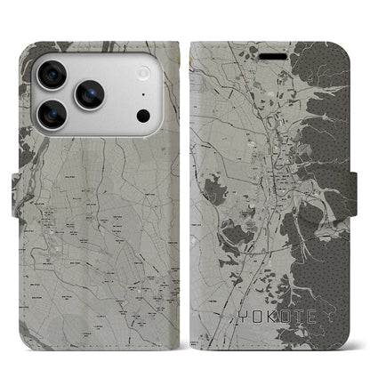 【横手（秋田県）】地図柄iPhoneケース（手帳タイプ）