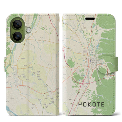 【横手（秋田県）】地図柄iPhoneケース（手帳タイプ）