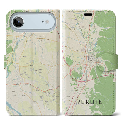 【横手（秋田県）】地図柄iPhoneケース（手帳タイプ）