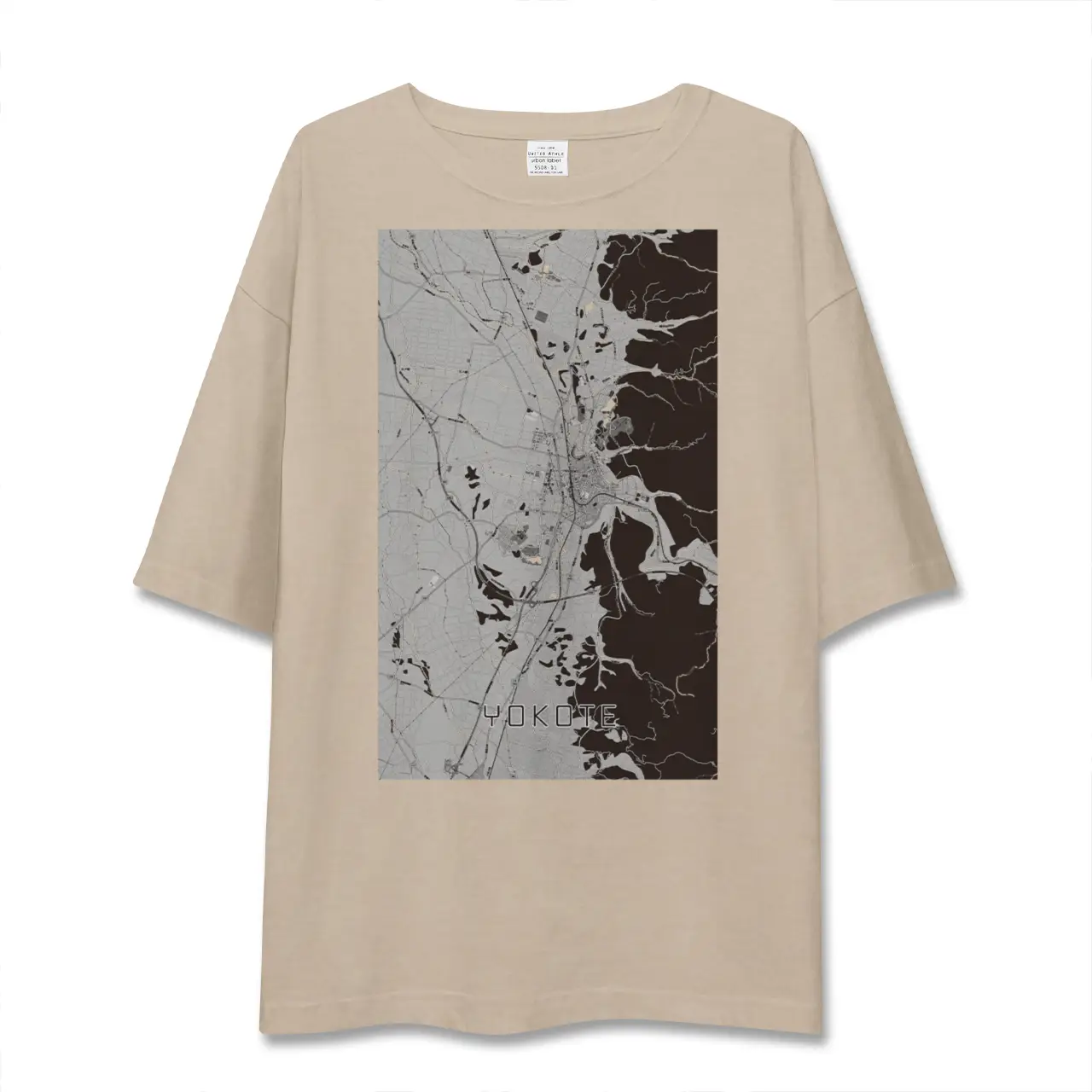 【横手（秋田県）】地図柄ビッグシルエットTシャツ