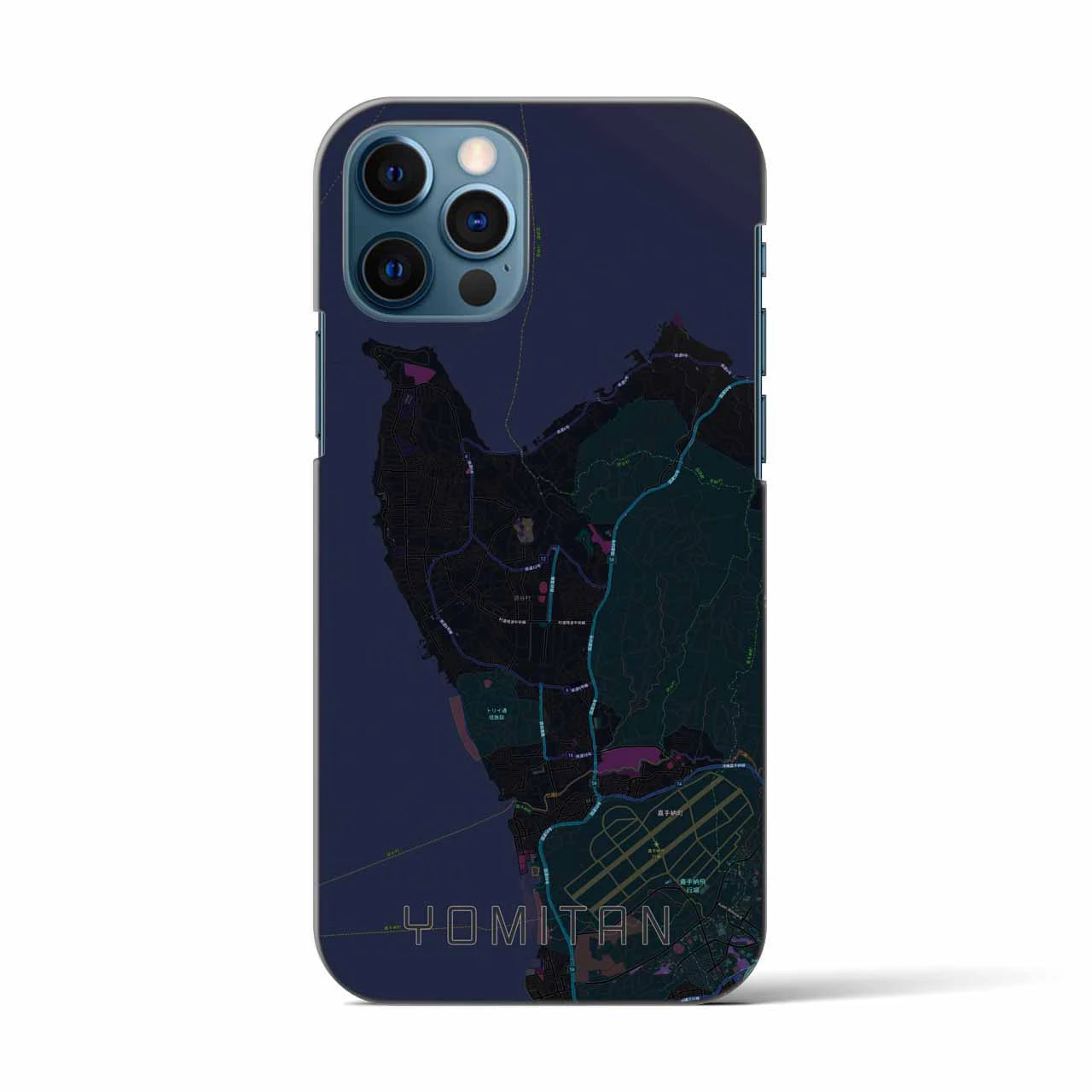 【読谷（沖縄県）】地図柄iPhoneケース（バックカバータイプ）