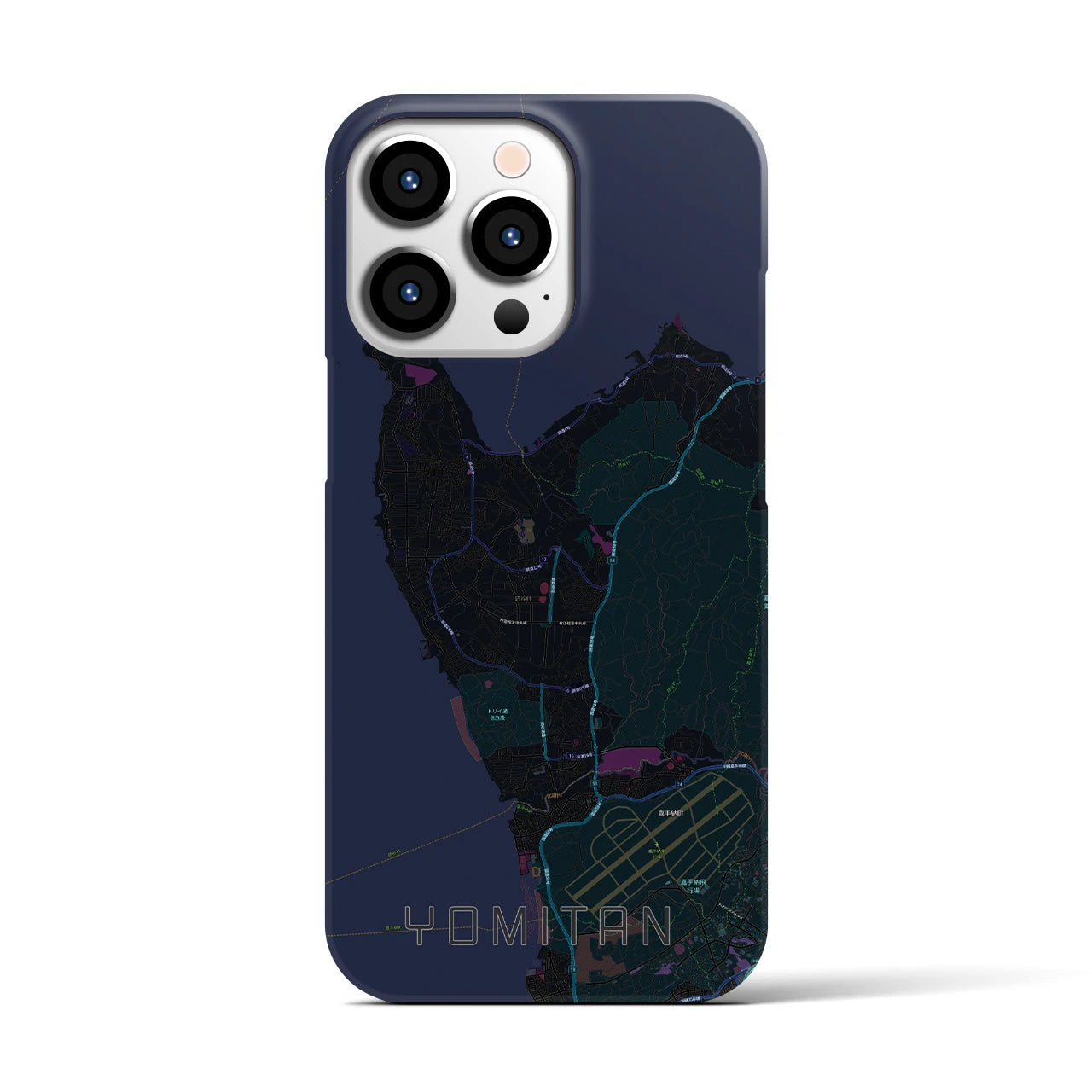 【読谷（沖縄県）】地図柄iPhoneケース（バックカバータイプ）