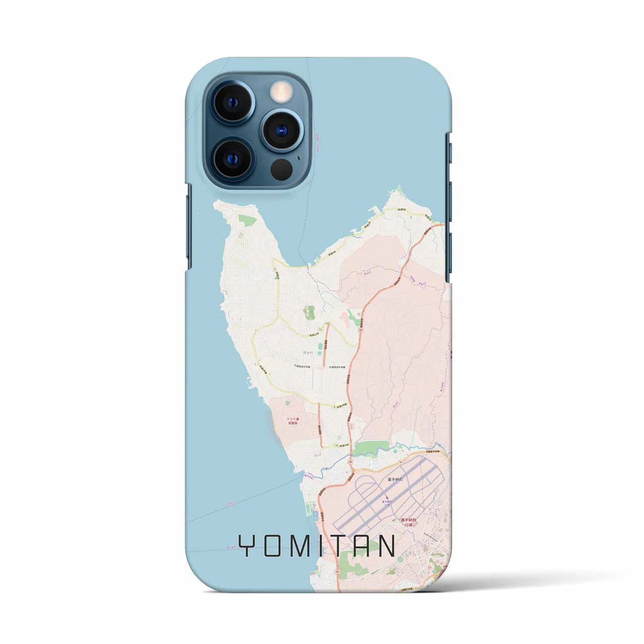 【読谷（沖縄県）】地図柄iPhoneケース（バックカバータイプ）