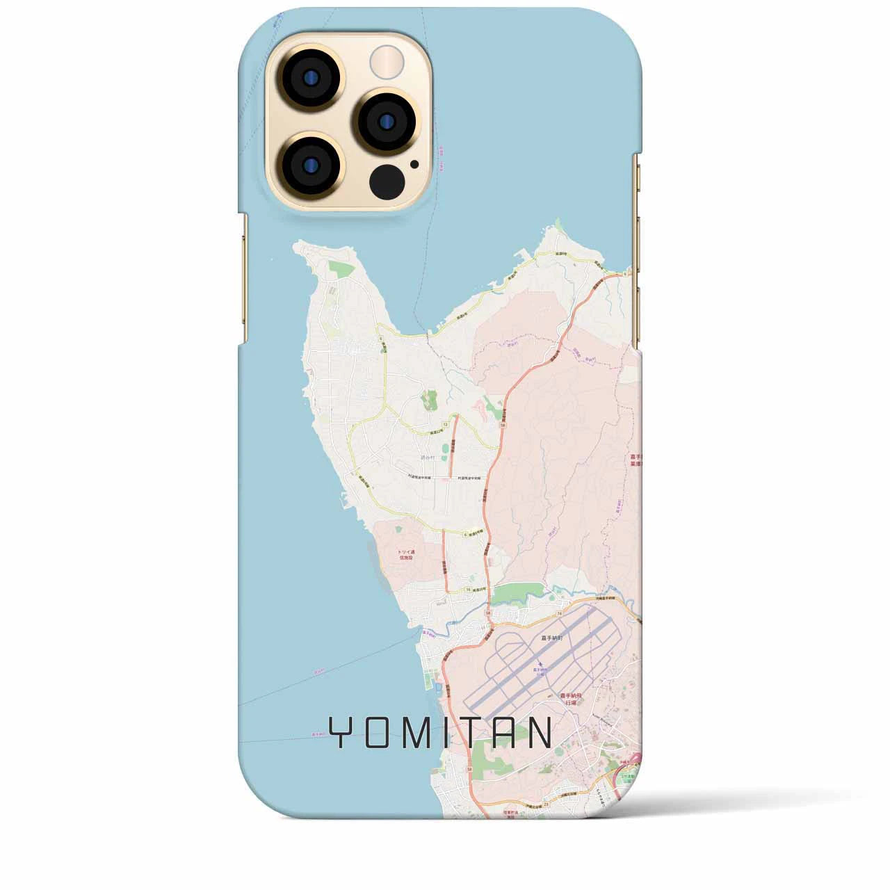 【読谷（沖縄県）】地図柄iPhoneケース（バックカバータイプ）