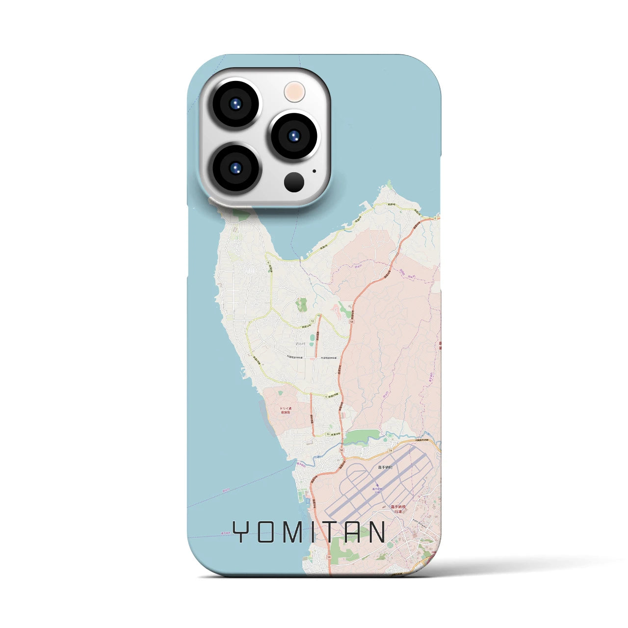 【読谷（沖縄県）】地図柄iPhoneケース（バックカバータイプ）