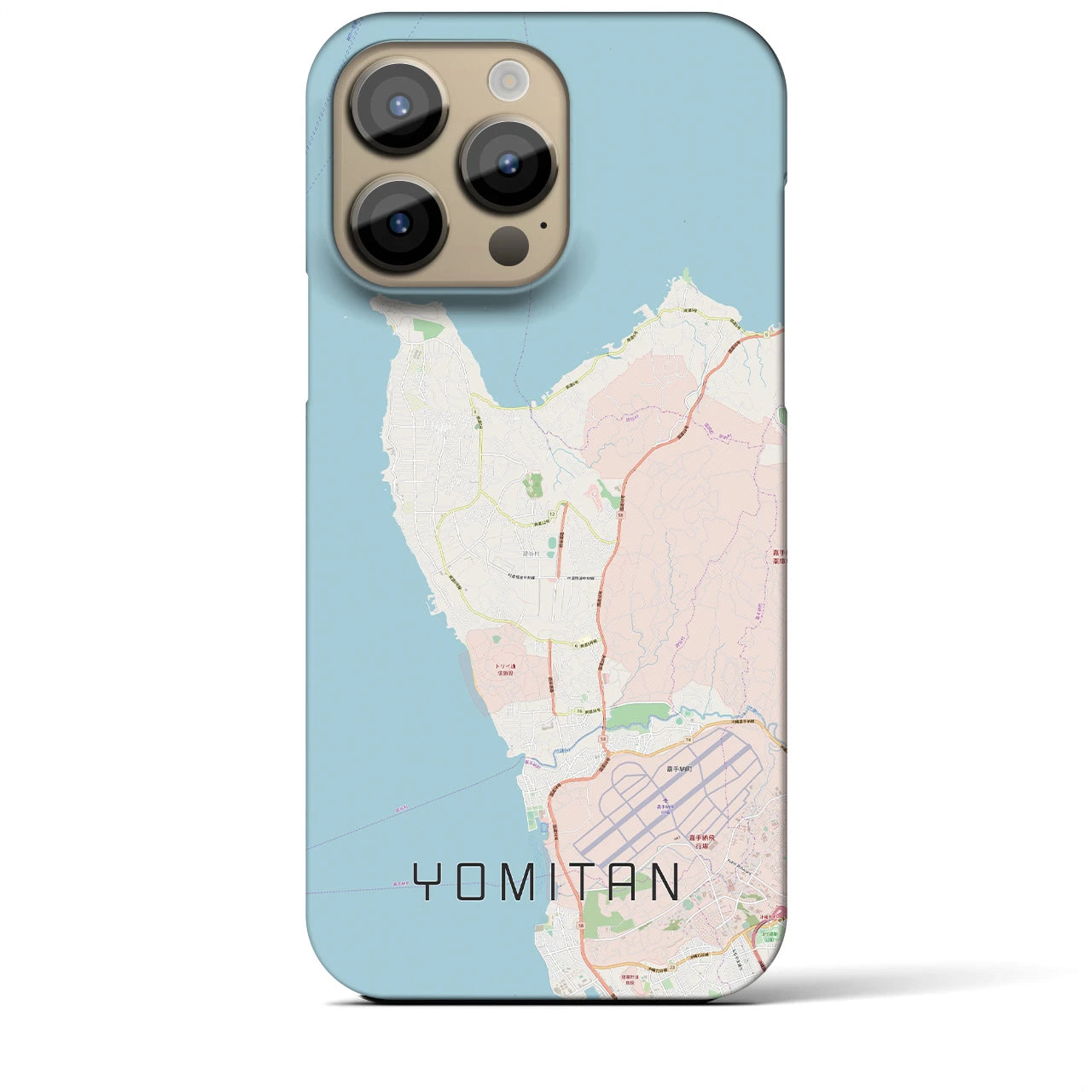 【読谷（沖縄県）】地図柄iPhoneケース（バックカバータイプ）