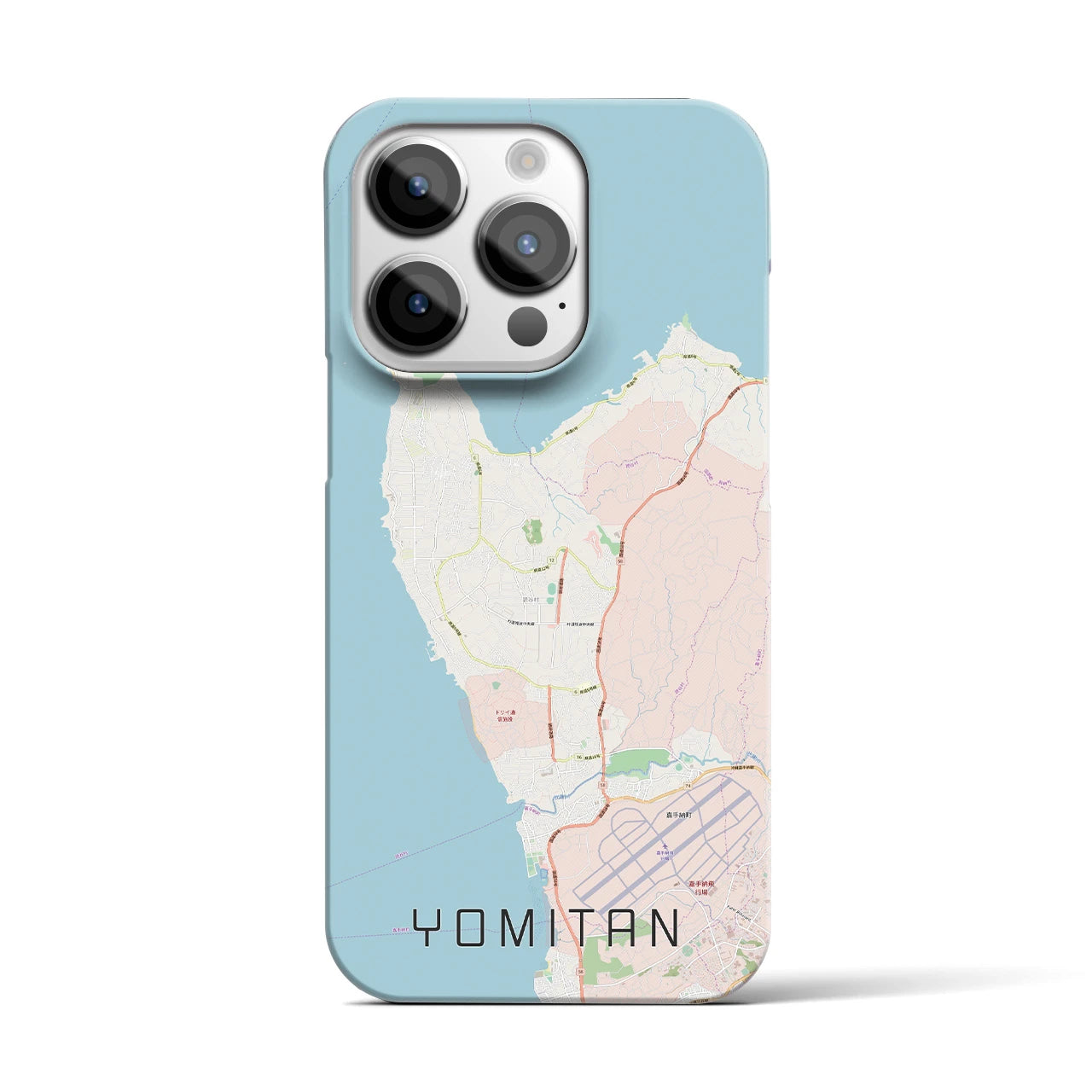 【読谷（沖縄県）】地図柄iPhoneケース（バックカバータイプ）