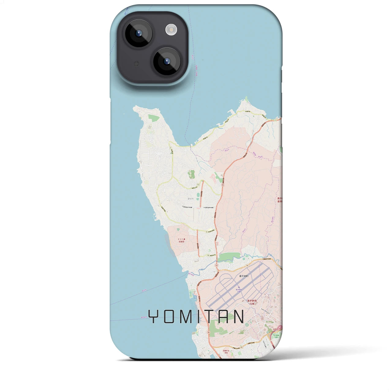 【読谷（沖縄県）】地図柄iPhoneケース（バックカバータイプ）